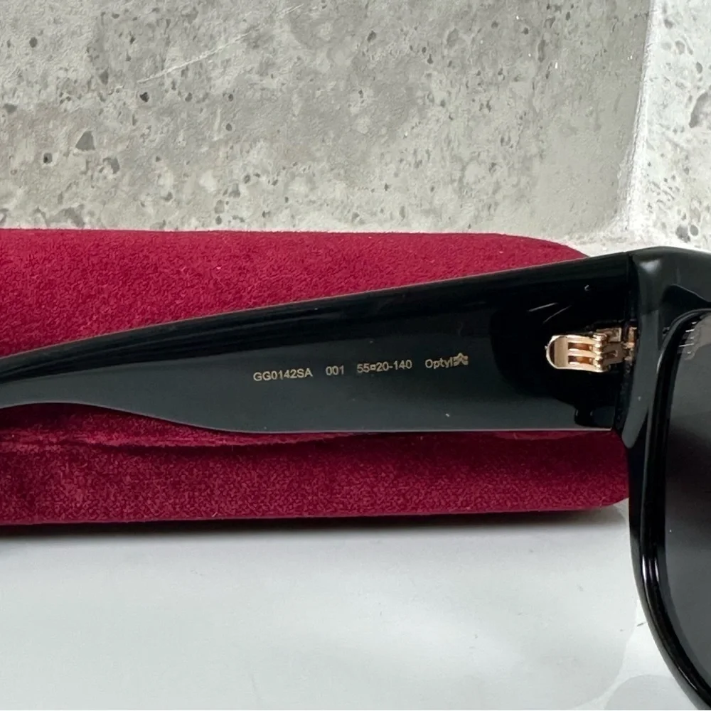 Gucci Black 55mm Square Sunglasses